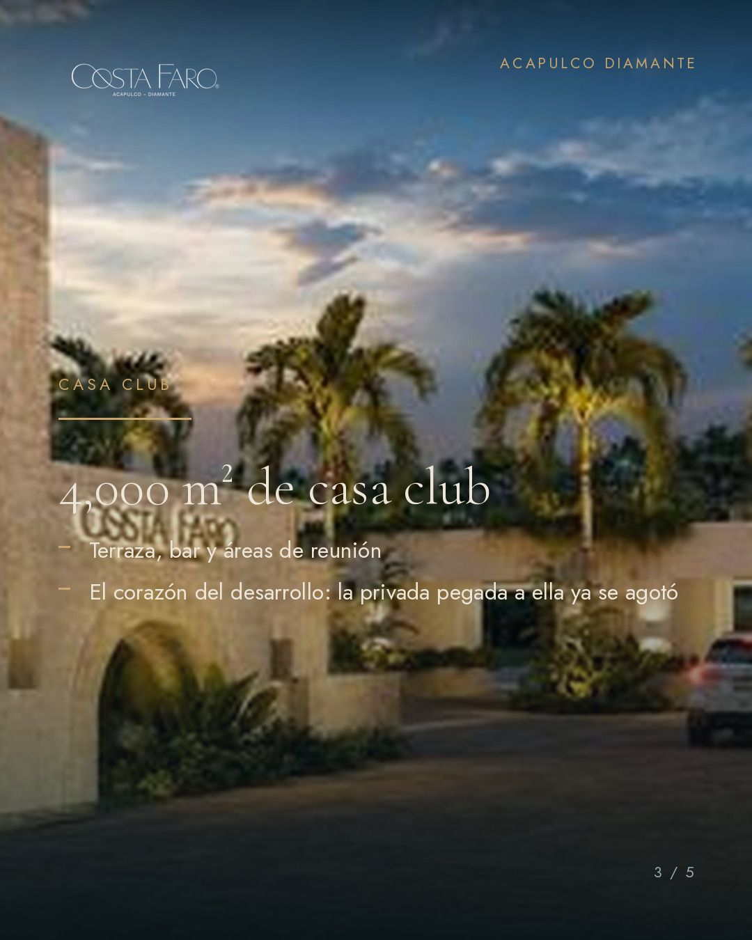 Casa club de 4,000 m²